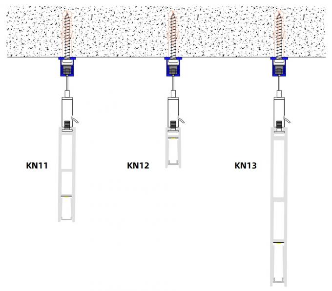6063 t5 Recessed Aluminum LED Profile With Appropriate Hanging Wire