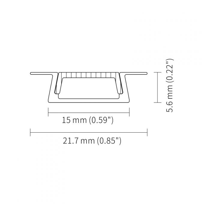 T8 Temper LED Strip Aluminum Profile PC PMMA 6063 T5 Recessed