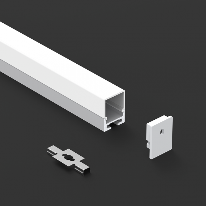 6063-T5 Aluminum LED Profile with Sandblasting Oxidation Surface and ...