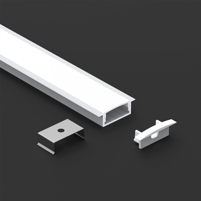 6063 T5 Recessed LED Profile with Sandblasting Oxidation for Embedded ...