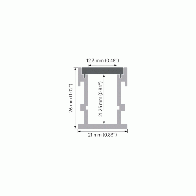 6063 T5 Aluminum Alloy LED Strip Aluminium Profile for 2m Recessed ...