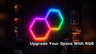 Custom RGB Hexagon LED Lights for Garage and Workshop