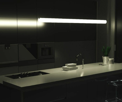 Suspended Round Aluminum LED Profile 30mm 60mm 120mm Diameter With PC Diffused Cover Led Strip Light