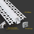 Recessed Drywall Plaster Gypsum Led Aluminum Profile LED Light Strips Aluminium Channel With PC Cover