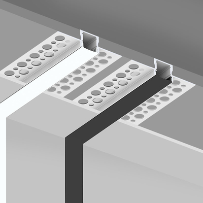 LED Plasterboard Profile Aluminum Recessed Drywall Plaster Gypsum LED Light Strips Aluminium Channel With PC Cover