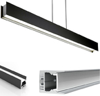 LED Strip Aluminium Profile Suspending Pendant Linear Light Led Strip Alu Channel Extrusion With PC Diffuser