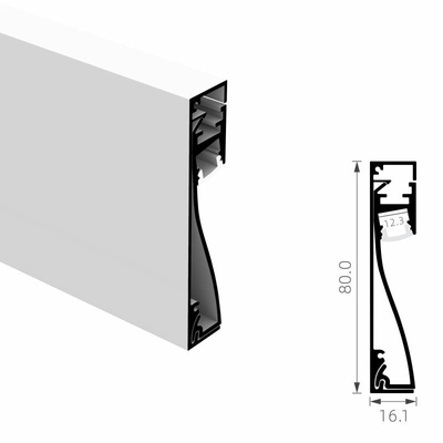 Aluminum LED Wall Profile Lighting LED Alu Skirting Line Drywall Aluminium Profil Extrusion Channel