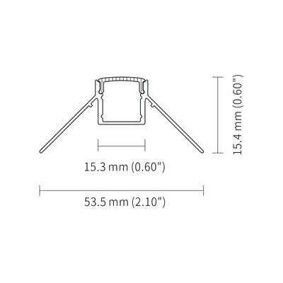 LED Plasterboard Profile Channel Recessed Drywall Plaster Gypsum 6063 T5 Aluminum For Led Strip Light