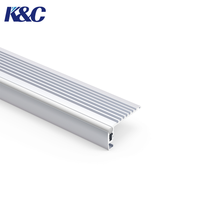 Good price 6063 Aluminum LED Step Light Profile 43.37x22.5mm with PC Diffuser online