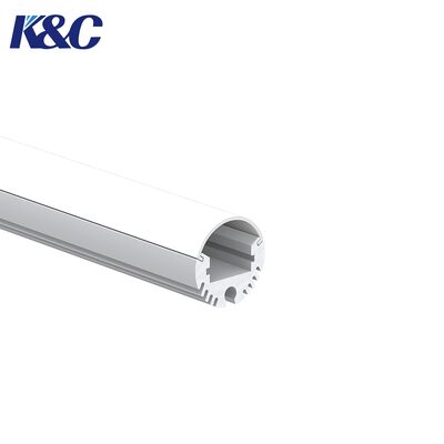 Good price 6063 T5 Round LED Extrusion with PC Cover for Suspension Installation online