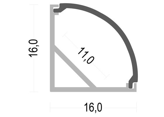 LED Corner Aluminium Profile Led aluminum profile for led strip lighting 45D 90D