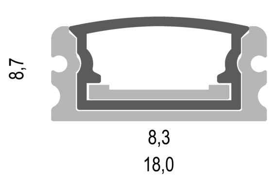 High quality slim surface IP65 waterproof led aluminum profile