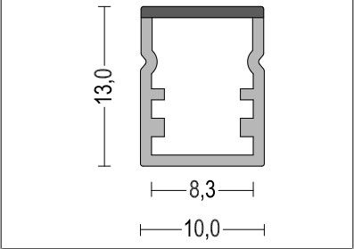 led aluminium channel 1m,2m,3m within 8mm led strip for waterproof lighting