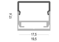 2.5m Length LED Strip Aluminium Profile 6063 T5 With PC Diffuser