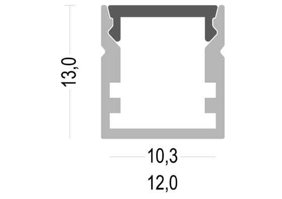 LED Strip aluminum profile Width12*height13mm LED Strip Housing suit for 10mm strip