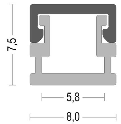 8x8mm Mini Size Led Strip Aluminium Profile House 5mm LED Strip Light