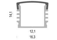 Led aluminum channel for Wall Mounted Square Arce LED Strip Aluminium Profile