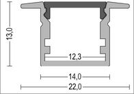 led strip aluminium profile Wall Cabinet  22mmW 13mmH for recessed aluminum led profile