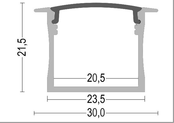 K&C Mounted 21.5mm 6063 T5 Led Strip Light Aluminum Channel