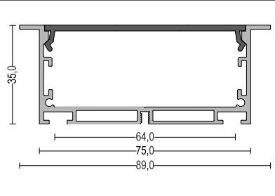 6063 T5 PC Diffuser Frosted Led Aluminum Extrusions Anodized IP44