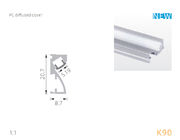 PC PMMA Diffuser for 30D Aluminum LED Wall Profile linear lighint