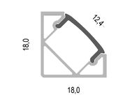 Led strip aluminum profile Angle 18x18mm 90 Degrees LED Corner Aluminium Profile