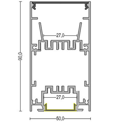 Illumination 50*90mm Aluminum Led Strip Lighting aluminum channels for up and down lighting led profile