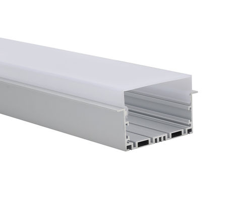 Frosted Recessed Aluminum LED Profile 6063 T5 PMMA PC For Linear Lighting