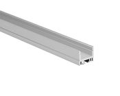 LED Aluminum Extrusion Square 17*15mm PC Cover Black And White Surface Recessed