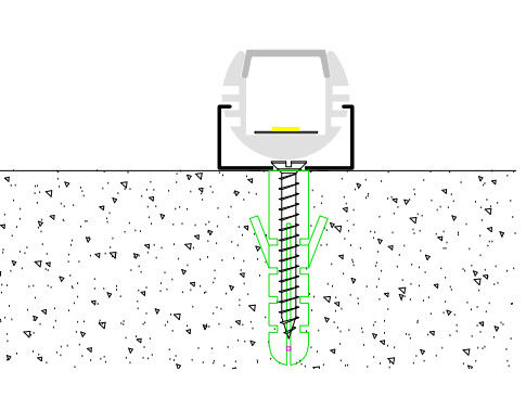 Mounted or suspended installtion 18mm round shape led extrusion