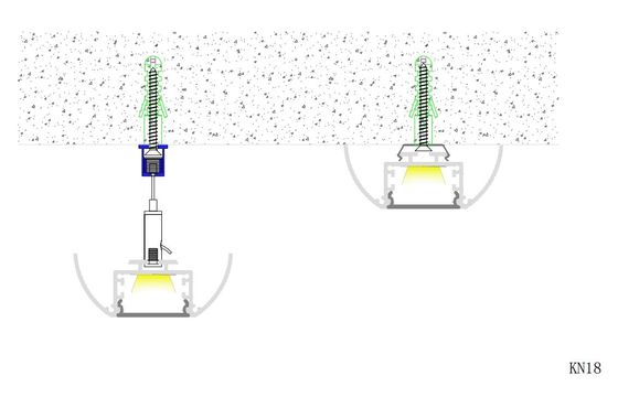 IP20 Suspend Aluminium Track LED Channel PMMA PC