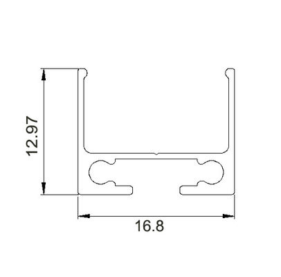 Spary Caoting Suspended LED Aluminium Profile Sandblasting 6063 T5