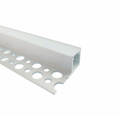 RoHS IP45 Sandblasting LED Plasterboard Profile PC PMMA Recessed Led Strip Profile