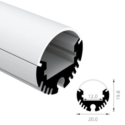 Exhibition Booth H19.8mm Round LED Profile IP44 K48  W20mm