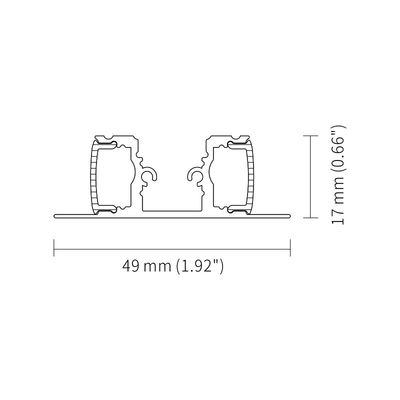 Anodized Wall LED Profiles Extruded 10mm Width With Acrylic Diffuser IP44