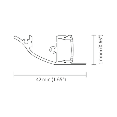 6063 Alloy Wall Mounted Led Profile Drywall Gypsum K59 Spray Coating