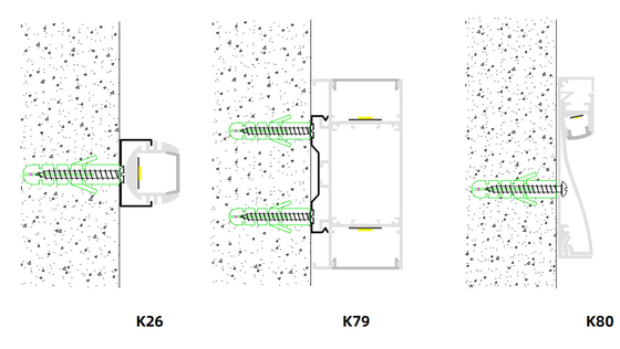 Sandblasting LED Lighting Aluminum Profile IP44 6063 T5 Up And Down Corridor Wall