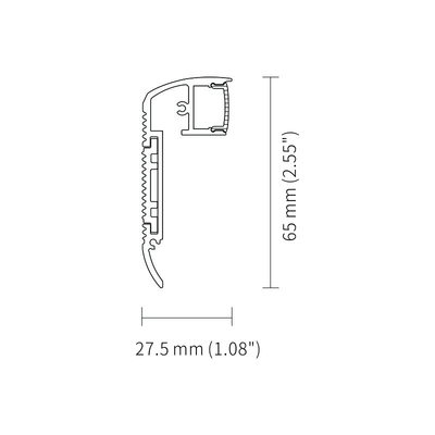 13mm PCB PC PMMA LED Lighting Profiles Drywall Gypsum Sandblasting