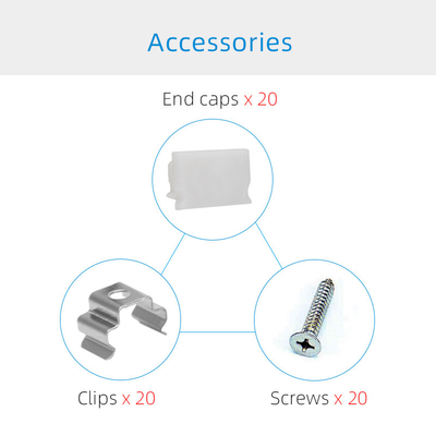 H7.5mm LED Strip Aluminium Profile PC Frosted ROHS Extrusion Process