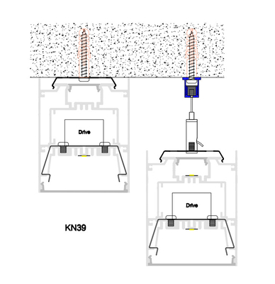 75*95mm LED Profile for Up And Down Lighting anodized Alloy 6063