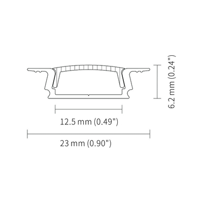 Thin Small IP20 LED Aluminium Extrusion Profiles Heatsink Extrusion