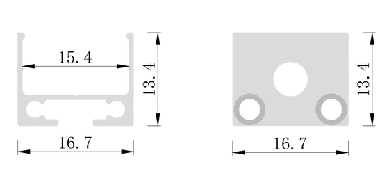 6063 t5 Black Aluminium LED Profile Extruded Heat Sink Profiles