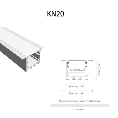 6063 T5 Recessed LED Aluminium Profile IP20 Waterproof Heatsink