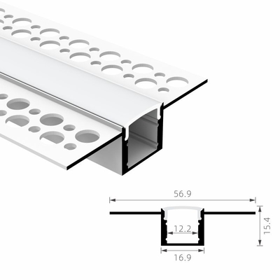 LED Aluminum Profile For Led Strip Light Ceiling Plaster Gypsum Channel Drywall