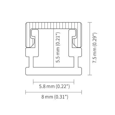 Anodized Small LED Strip Aluminium Profile Extrusion Channel