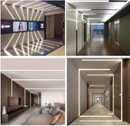 Small Square Ceiling Light 10*13mm LED Strip Channel With Diffuser
