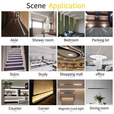 Flat 18*10mm Recessed Aluminum LED Profile Mounted Indstallation