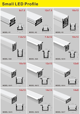 Aluminium Alloy 6063 T5 LED Profile Channel With PC Diffuser Cover