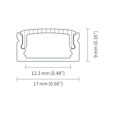 PMMA PC Diffuser LED Strip Aluminium Extrusion Durable Aircraft Grade Anodized Aluminum