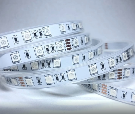 SMD5050 Flexible RGB LED Strip Lights Silica Gel Colorful DC24V 60 Leds Waterproof IP68